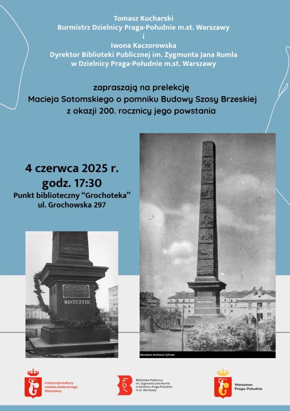 Prelekcja Macieja Sotomskiego o pomniku Budowy Szosy Brzeskiej