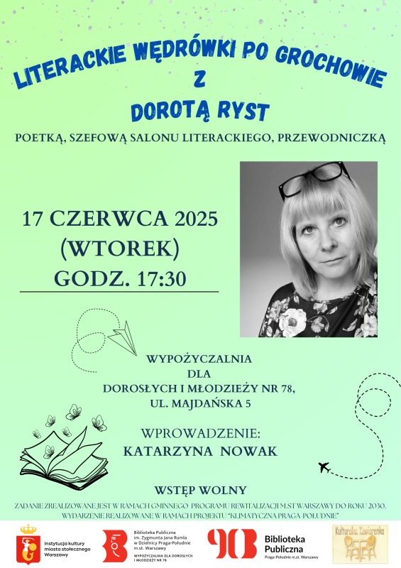 "Literackie wędrówki po Grochowie" - spotkanie w Bibliotece na Majdańskiej